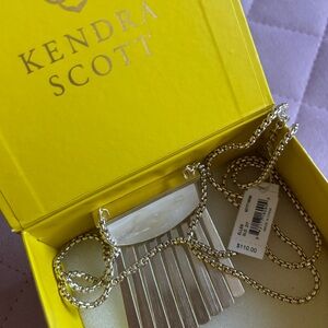 ✨NWT Kendra Scott Ellen Gold White Mother Pearl Long Necklace
